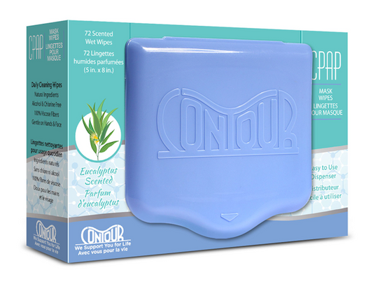 Contour CPAP Wipes, Eucalyptus Scent 72 Wipes/Pack